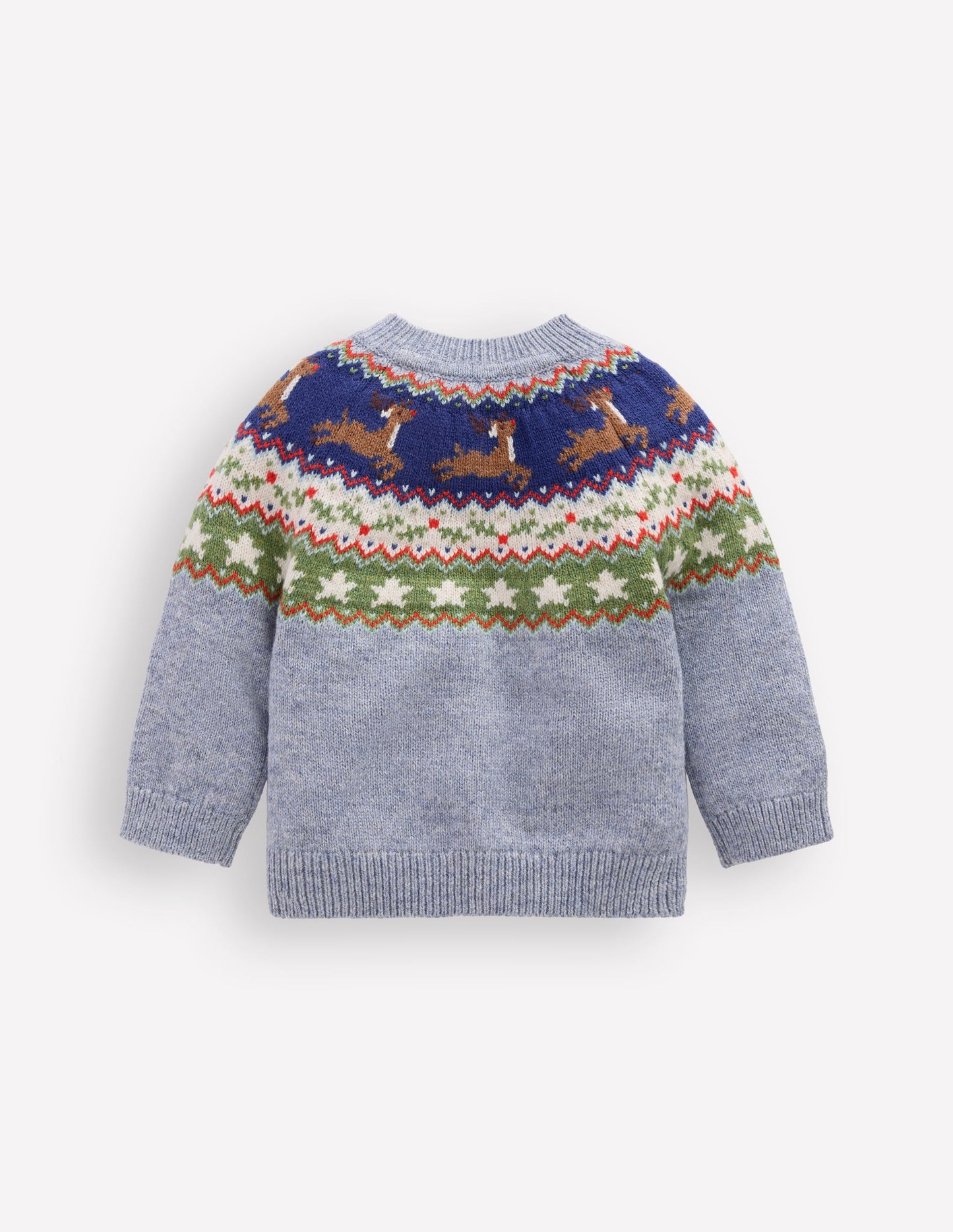Fair isle Sweater-Blue Festive Reindeer