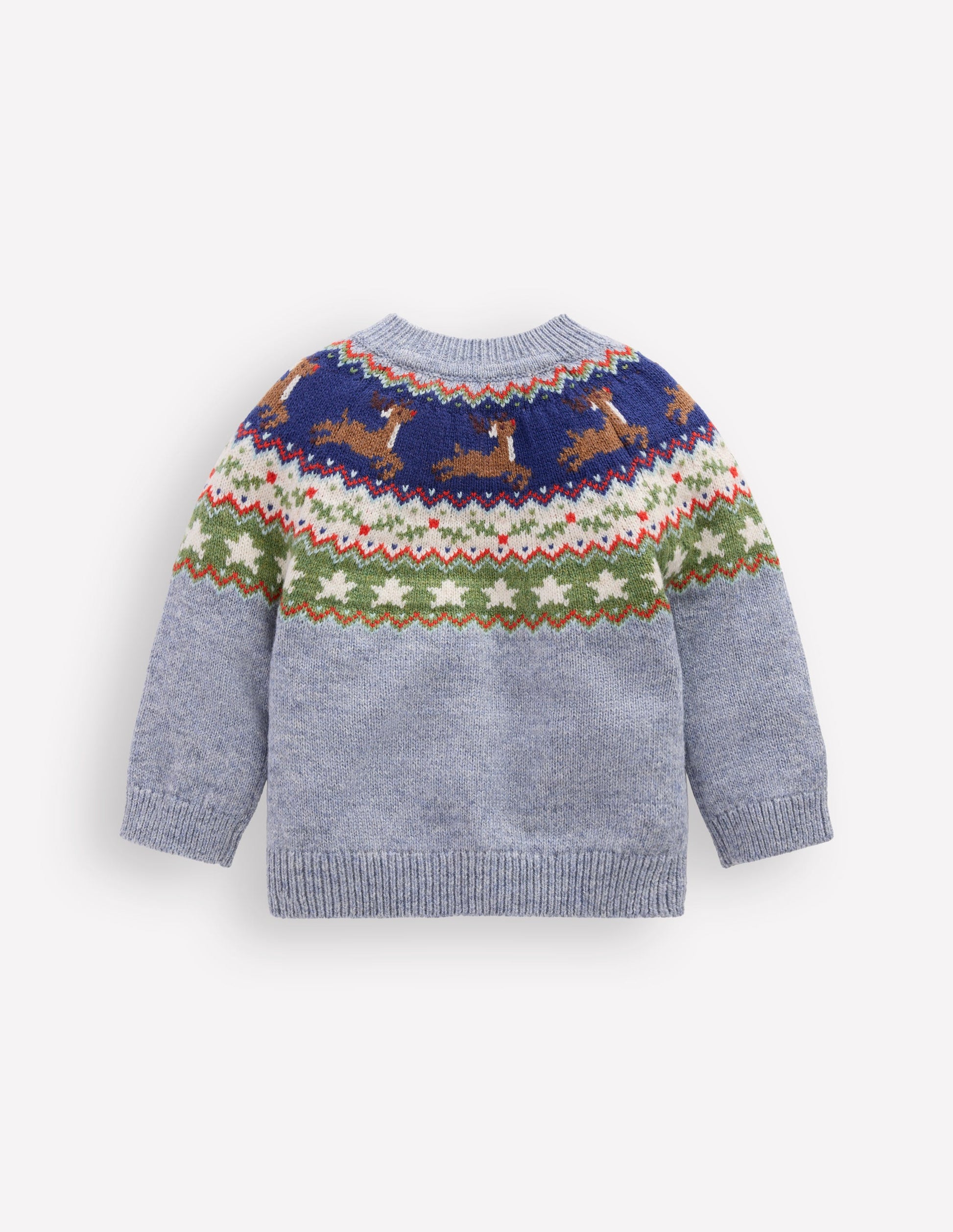 Fair isle Sweater-Blue Festive Reindeer-2