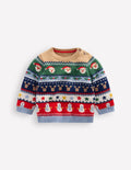 Fair isle Sweater-Multi Festive Fair Isle