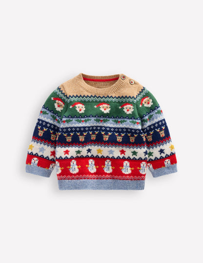 Fair isle Sweater-Multi Festive Fair Isle-1