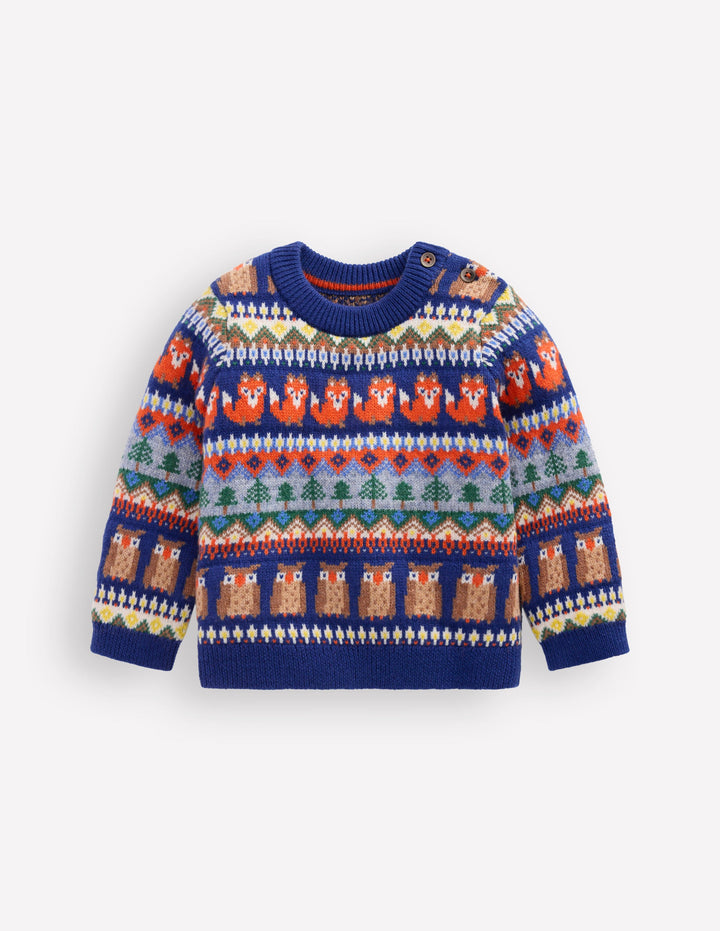 Fair isle Sweater-Multi Woodland Fair Isle