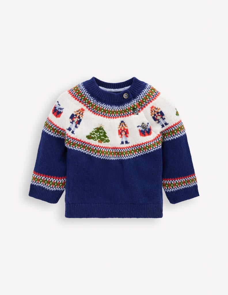 Fair isle Sweater-College Navy Nutcracker - Image 1