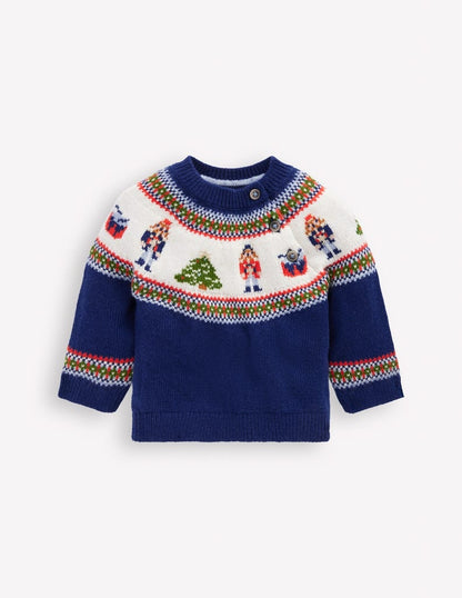 Fair isle Sweater-College Navy Nutcracker-1