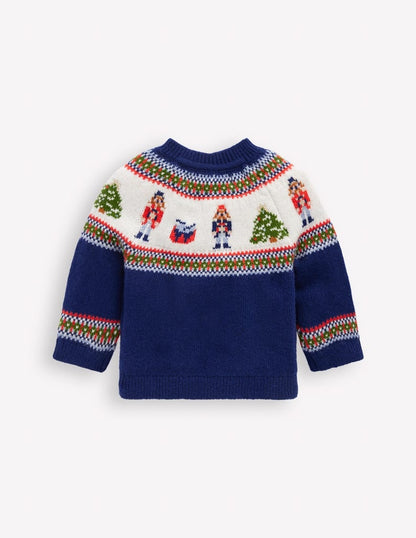 Fair isle Sweater-College Navy Nutcracker-2