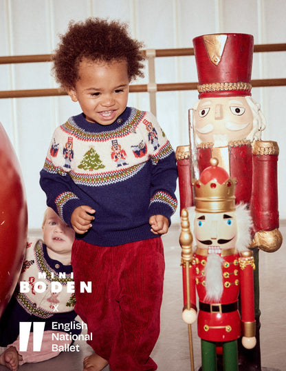 Fair isle Sweater-College Navy Nutcracker-4