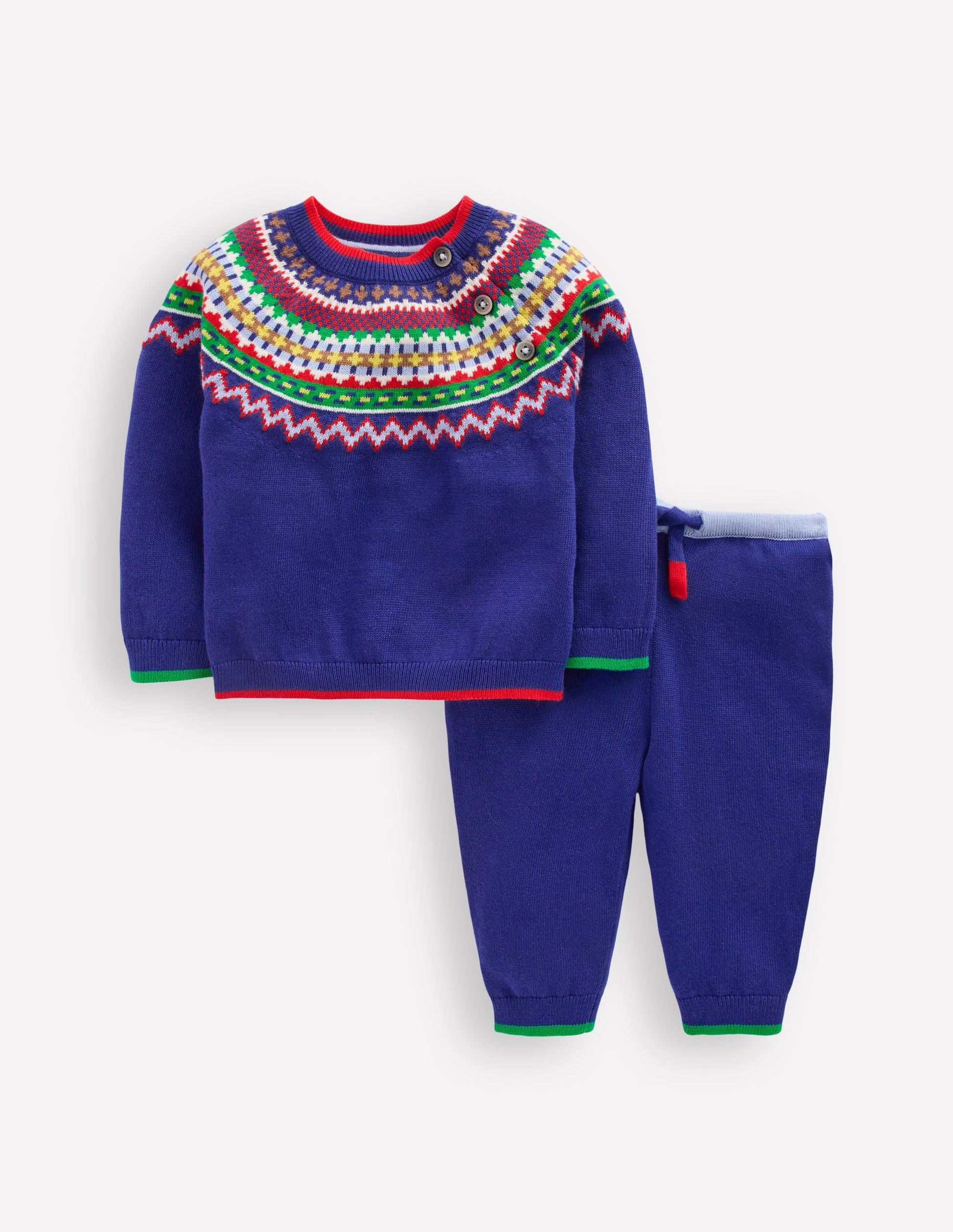 Knitted Play Set-Sapphire Blue Fair Isle-1