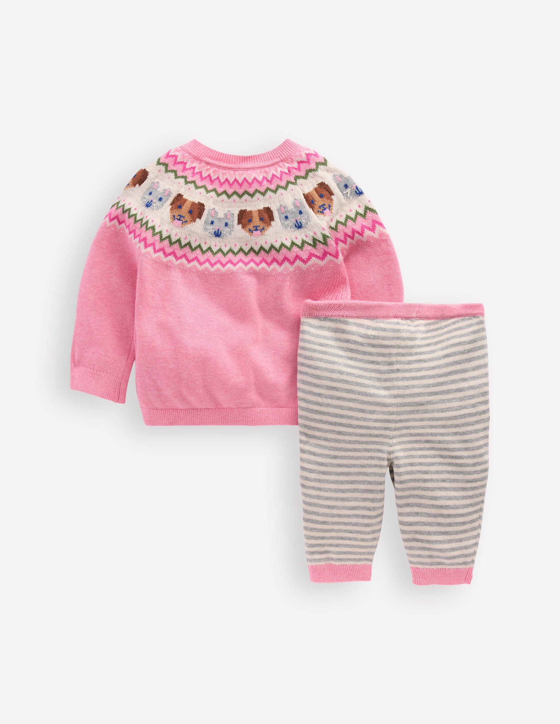 Fun Knitted Play Set-Vintage Pink Pets-2