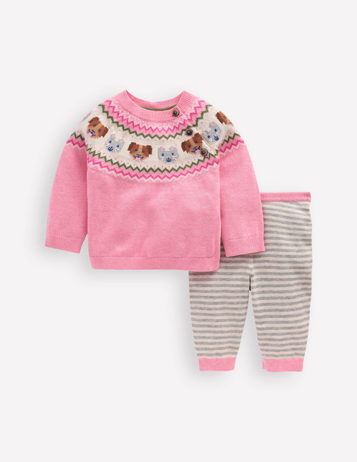 Fun Knitted Play Set-Vintage Pink Pets