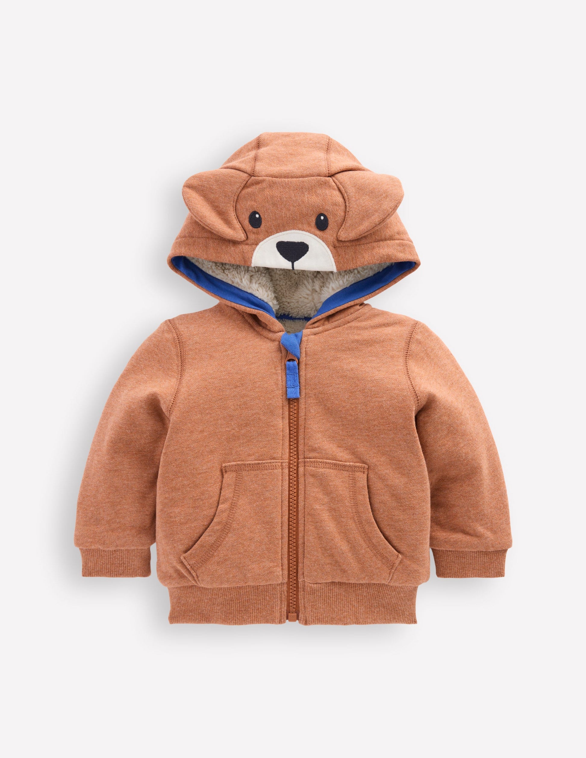 Shaggy Lined Novelty Hoody-Brown Dog-1