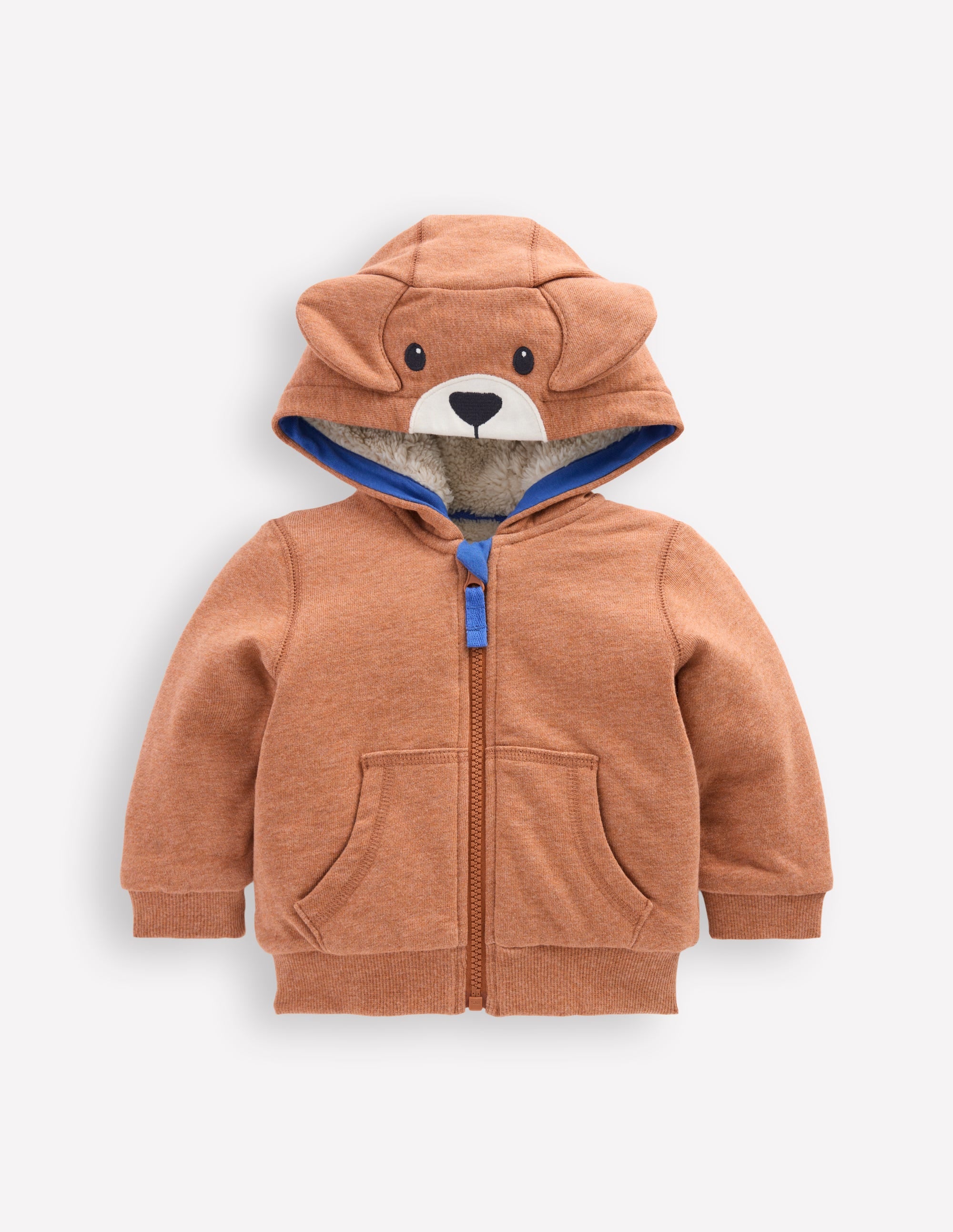 Shaggy Lined Novelty Hoody-Brown Dog - Image 1