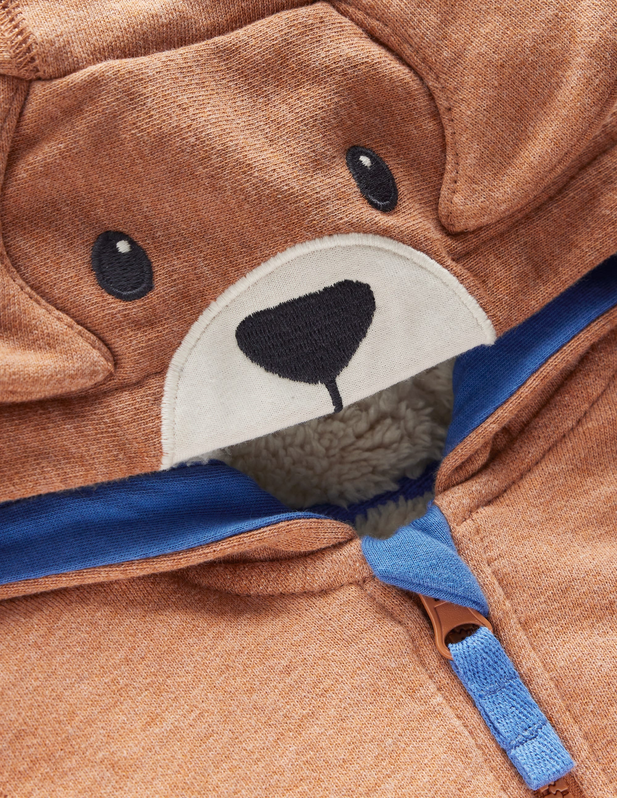 Shaggy Lined Novelty Hoody-Brown Dog - Image 3