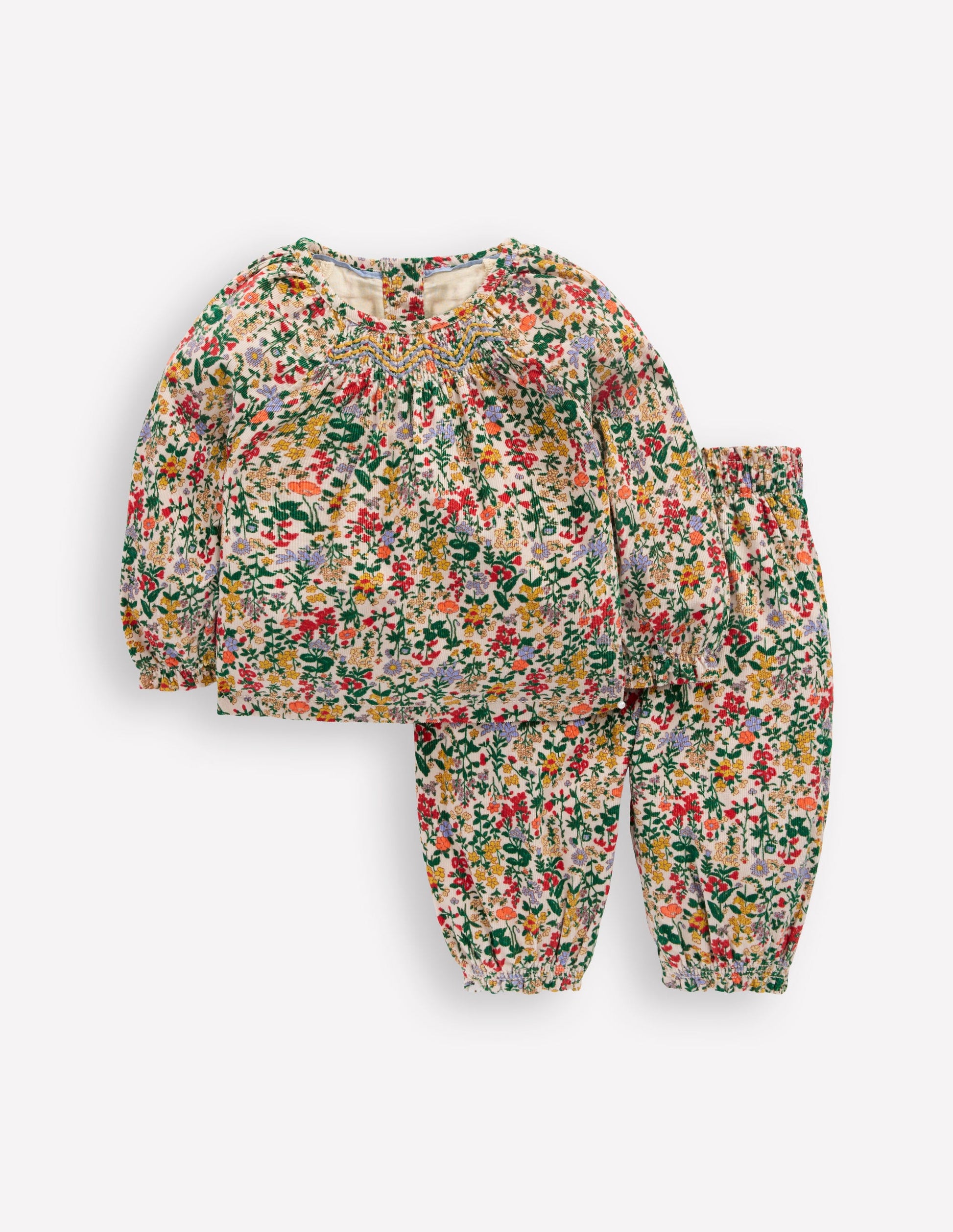 Woven Co-ord Play set-Multi Floral Meadow-1
