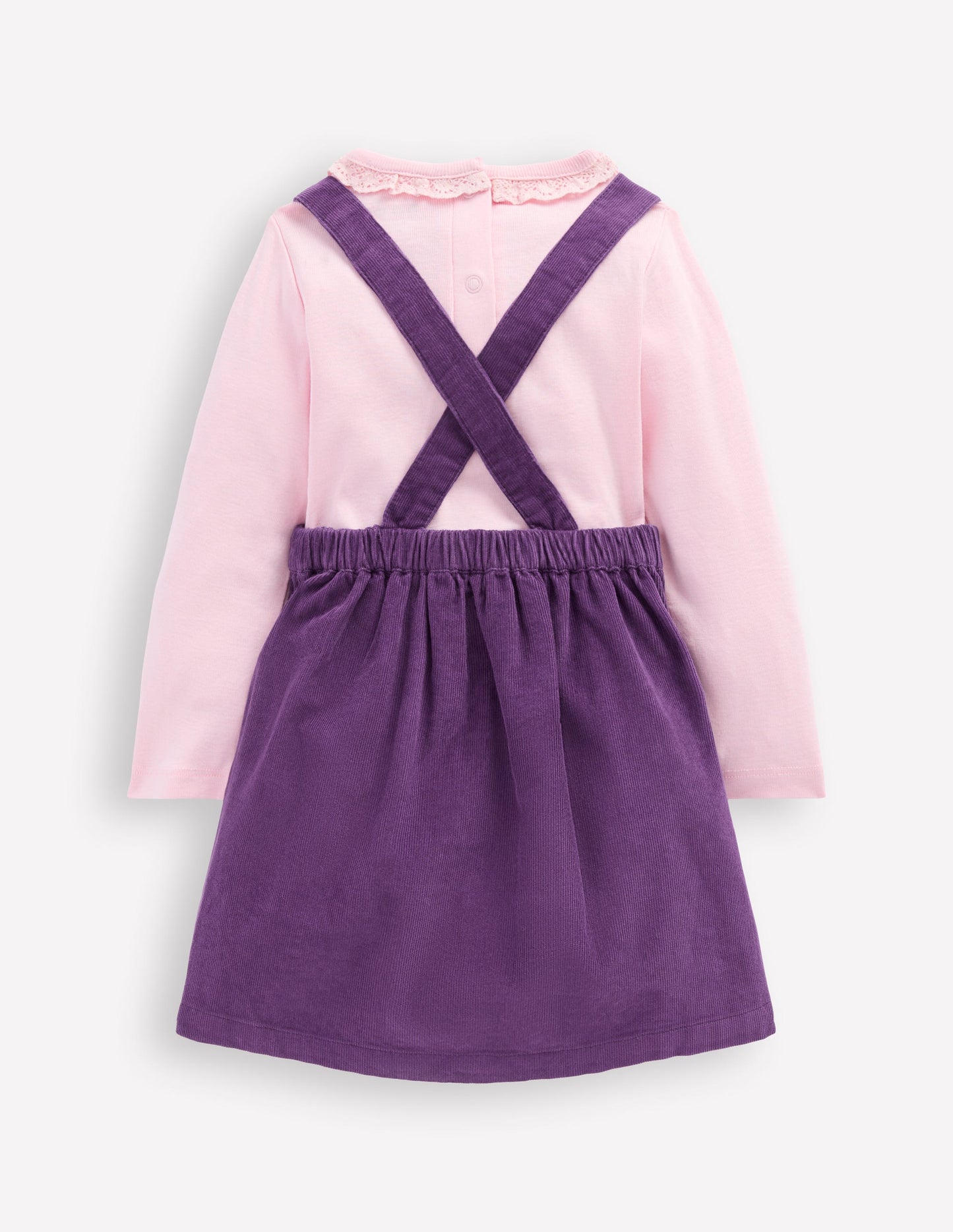 Embroidered Woven Pinnie Set-Mystic Purple