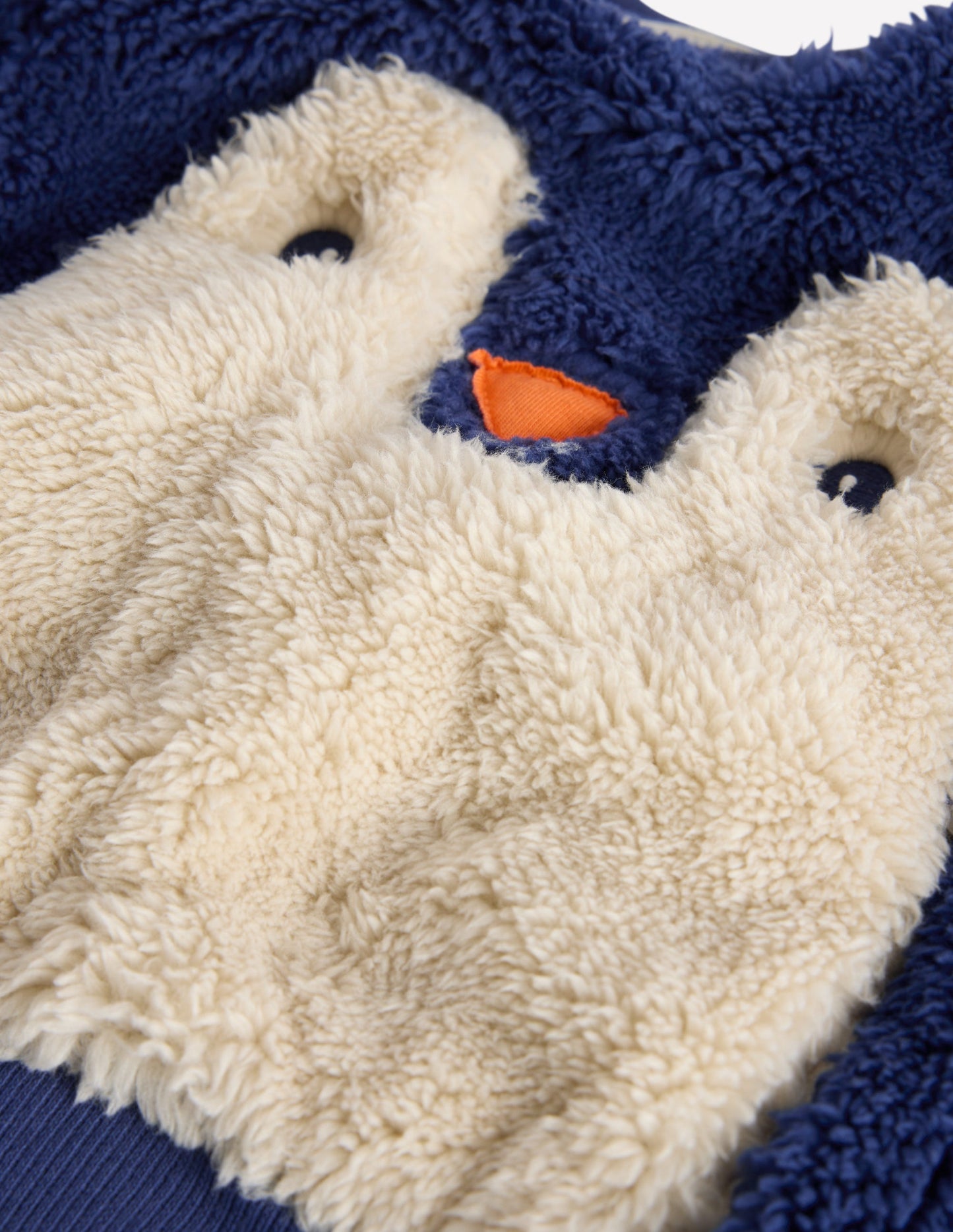 Novelty Borg Sweatshirt Set-Navy Penguin