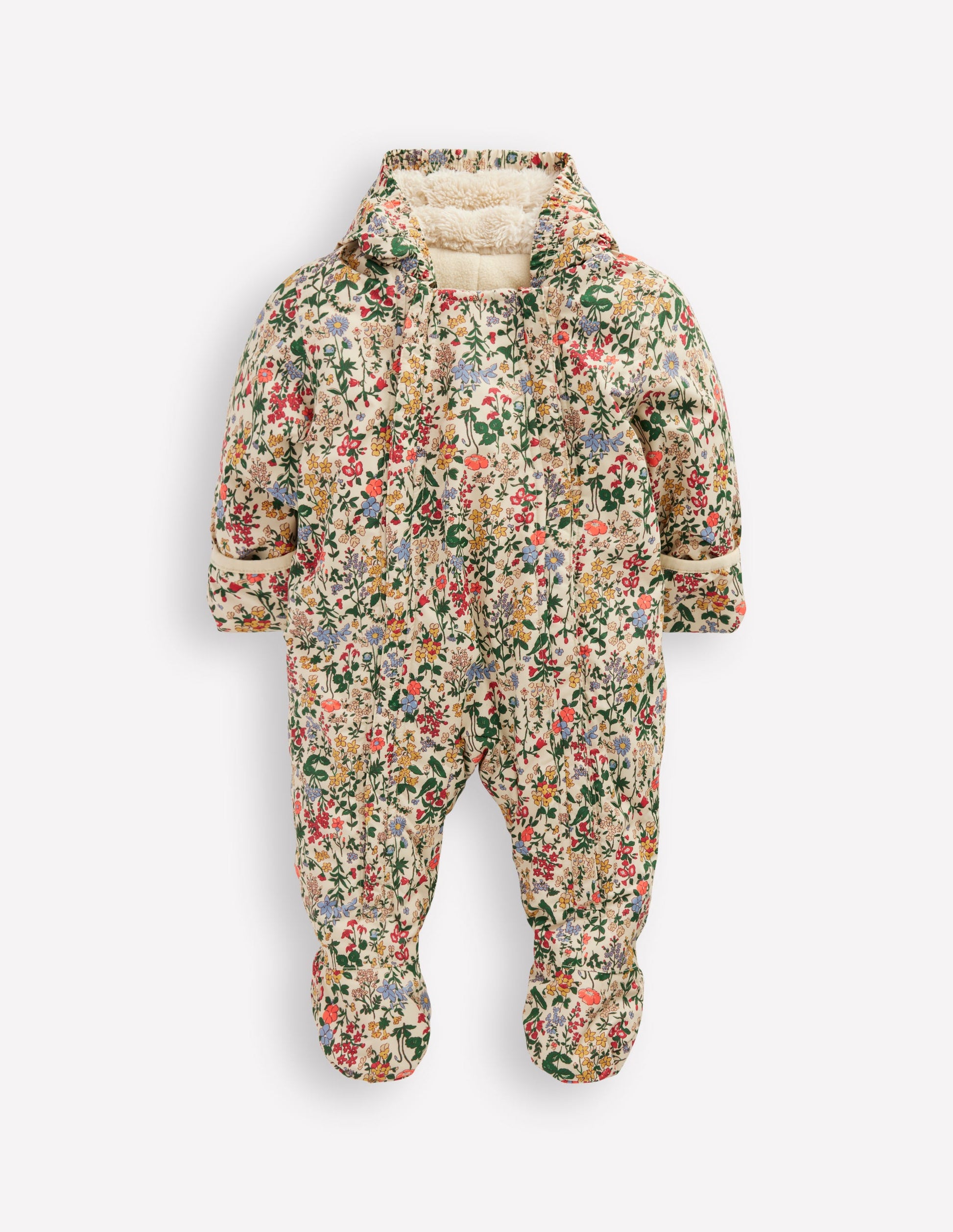 Girls Snowsuit-Multi Flower Meadow-1