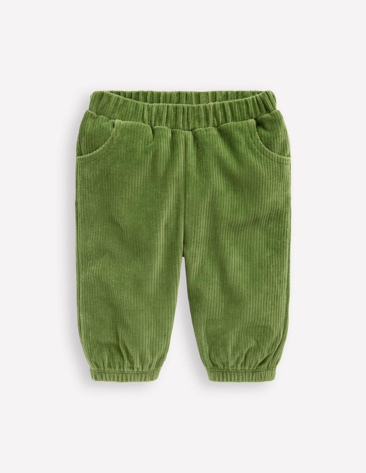 Jersey Cord Pants-Broccoli Green