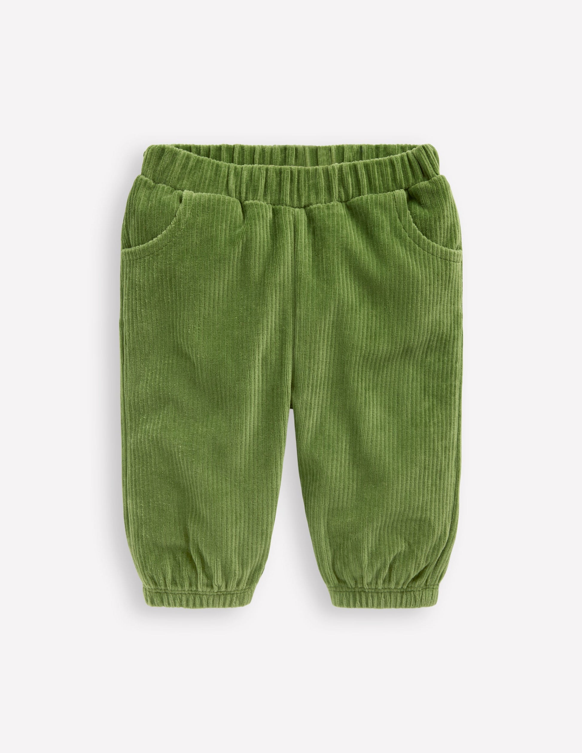 Jersey Cord Pants-Broccoli Green-1