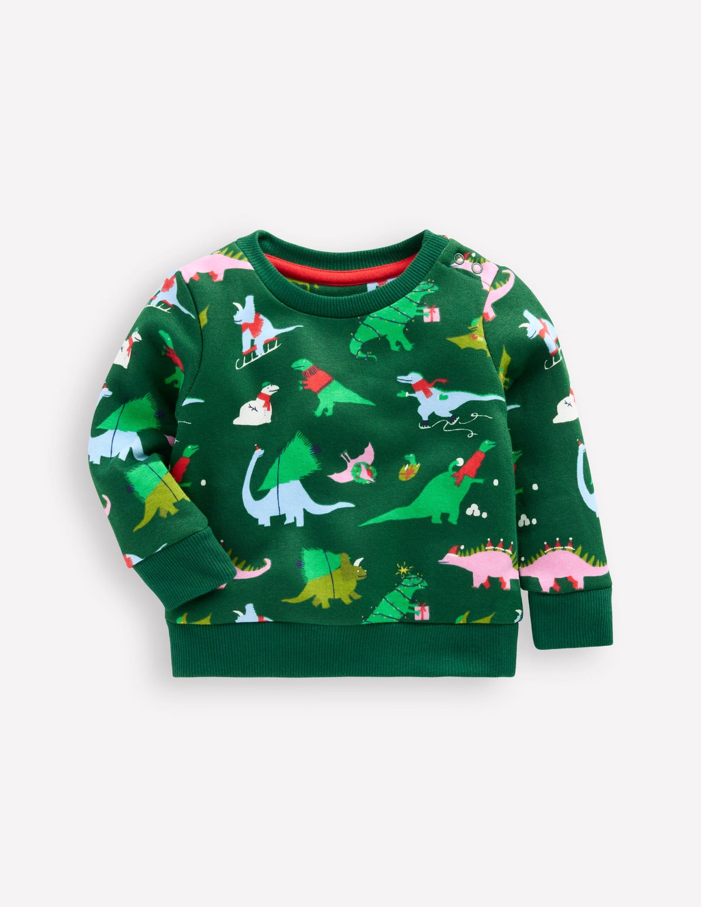 Printed Sweatshirt-Green Dinos