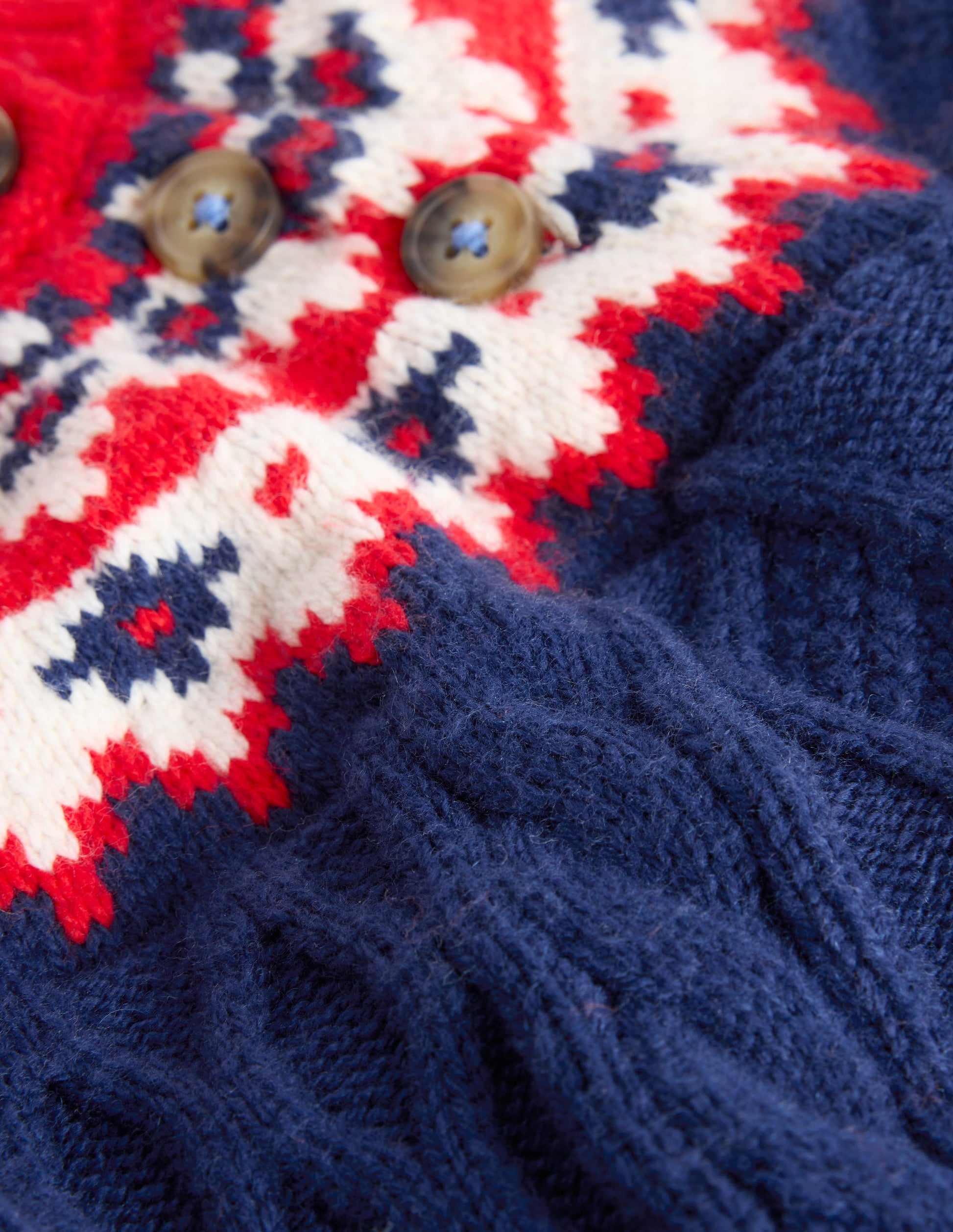 Fair Isle Cable Sweater-College Navy Fair Isle-3