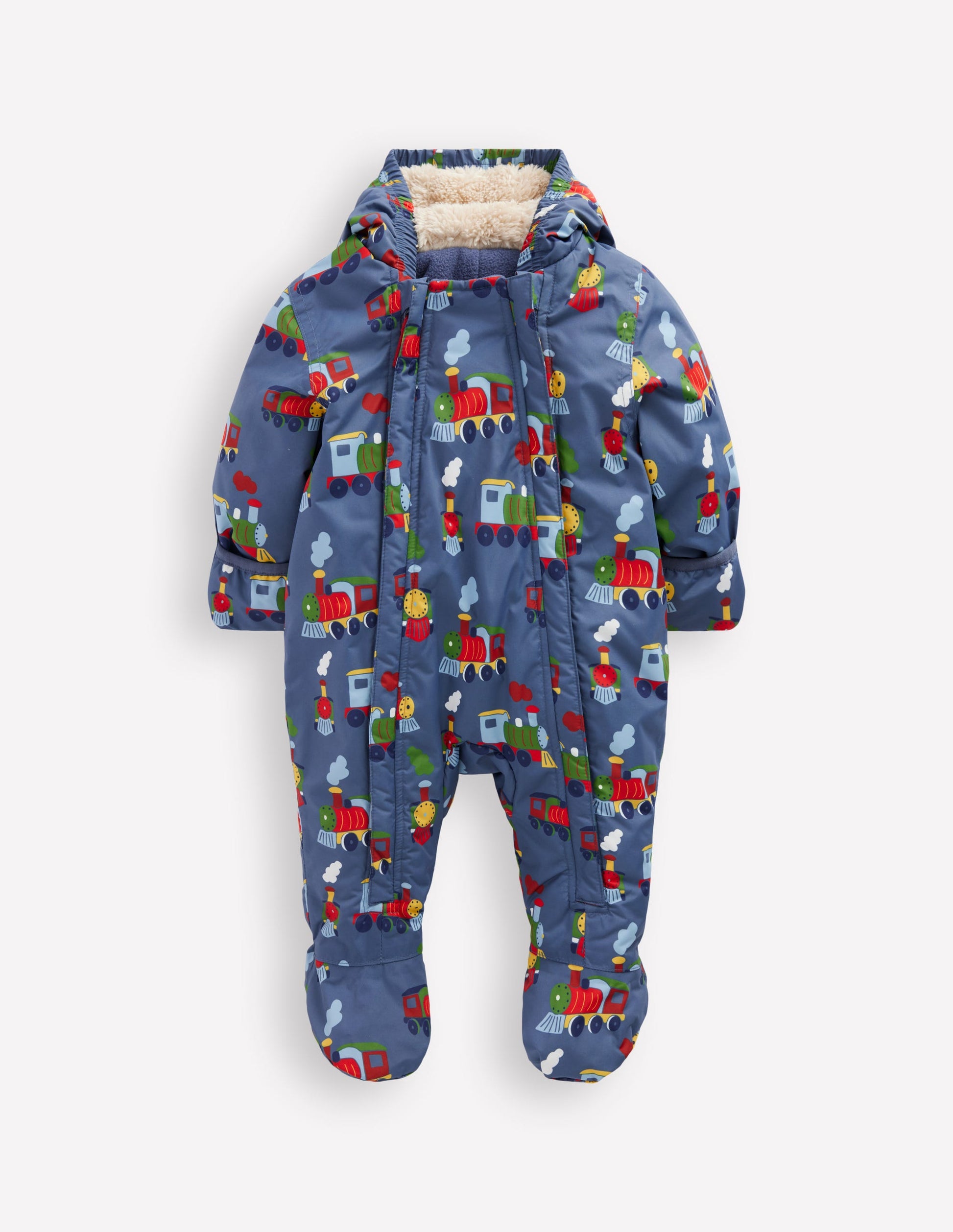 Boys Snowsuit-Blue Trains-1