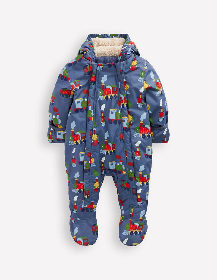 Boys Snowsuit-Blue Trains