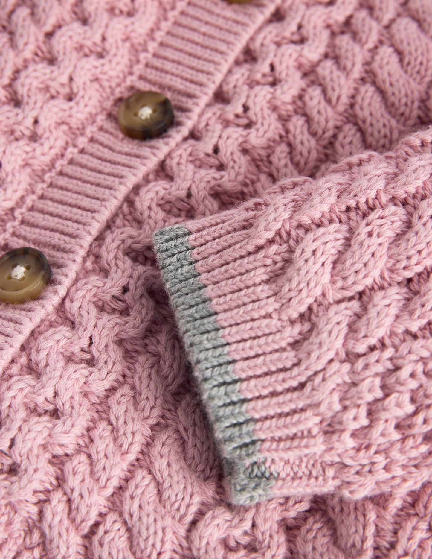 Cable Knitted Play Set-Vintage Pink