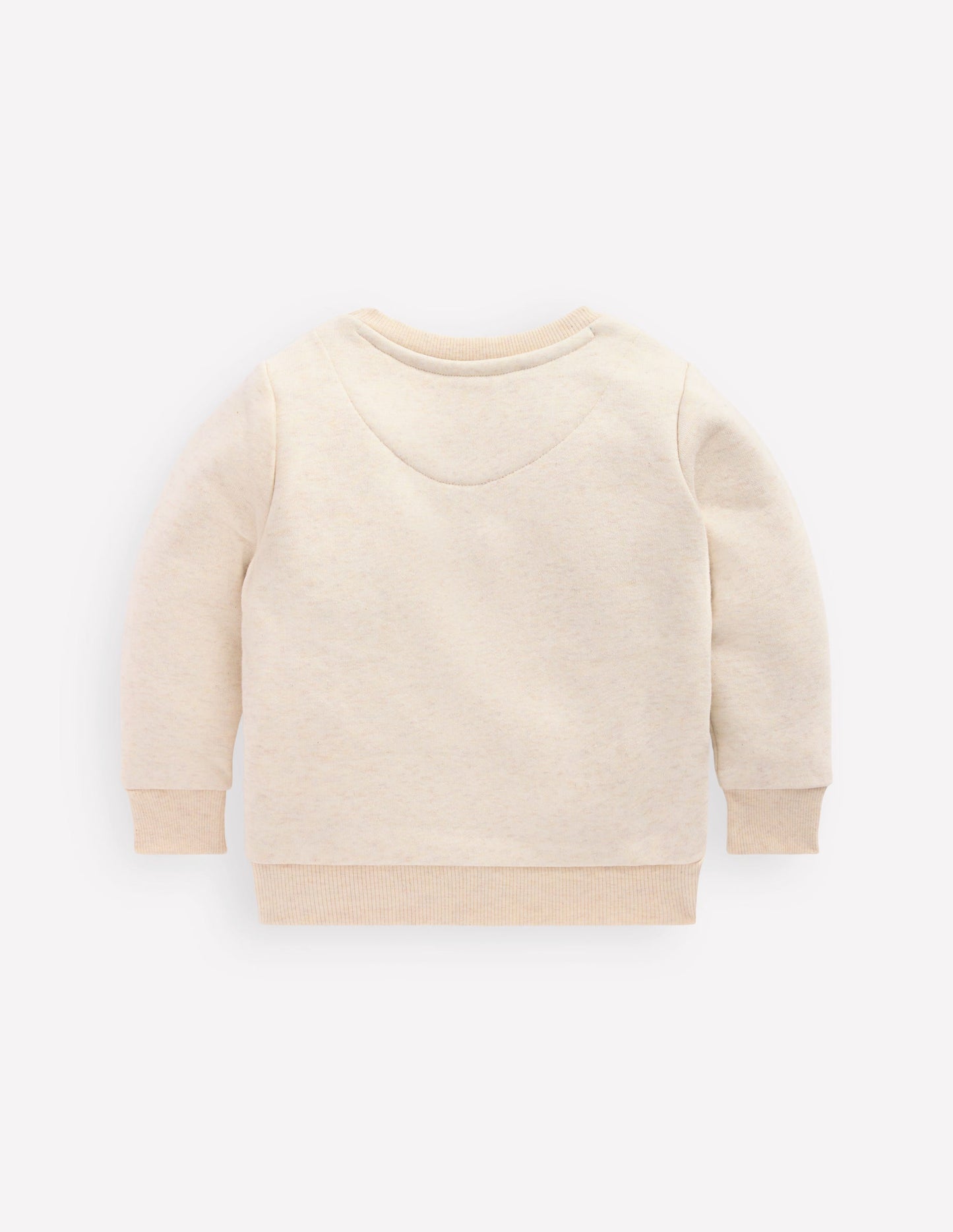 Boys Appliqué Sweatshirt-Oatmeal Marl Dinosaur