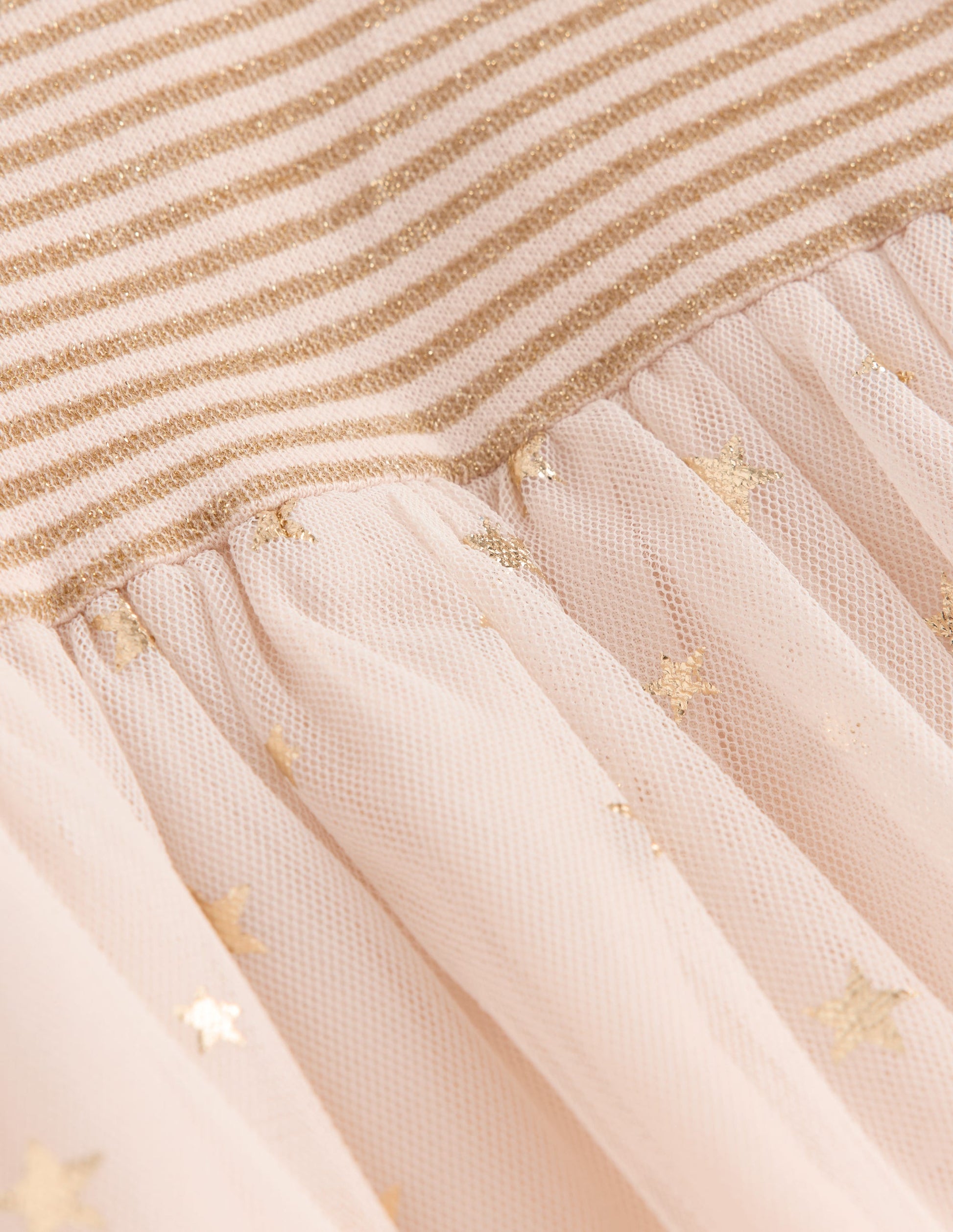 Jersey Tulle Dress-Soft Ivory/Gold Confetti-3