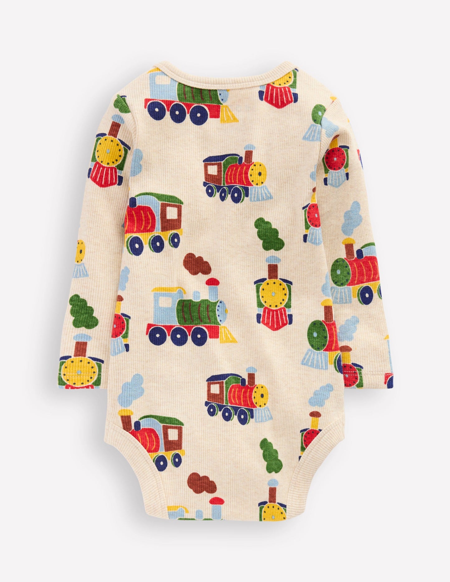 3-pack Ribbed Bodies-Oatmeal Marl Trains