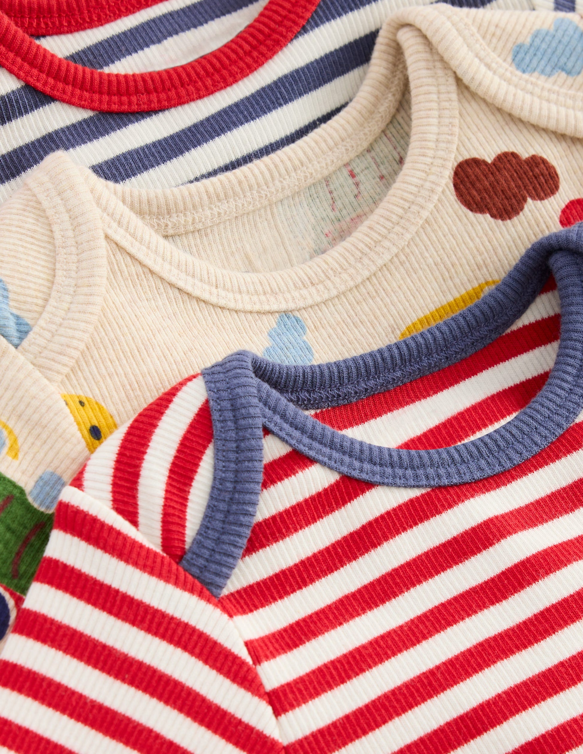 3-pack Ribbed Bodies-Oatmeal Marl Trains-3