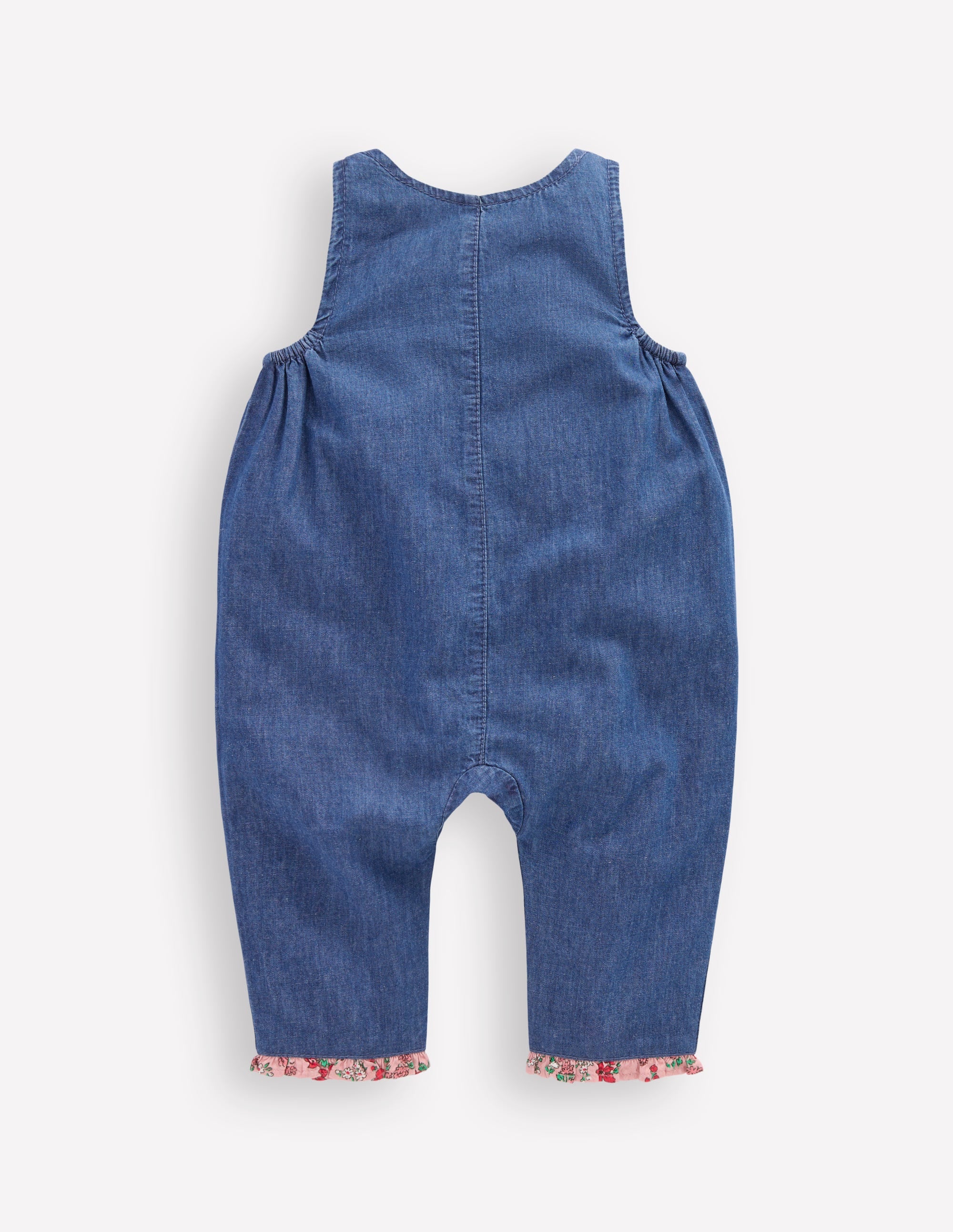 Chambray Romper-Chambray Floral Hearts - Image 2
