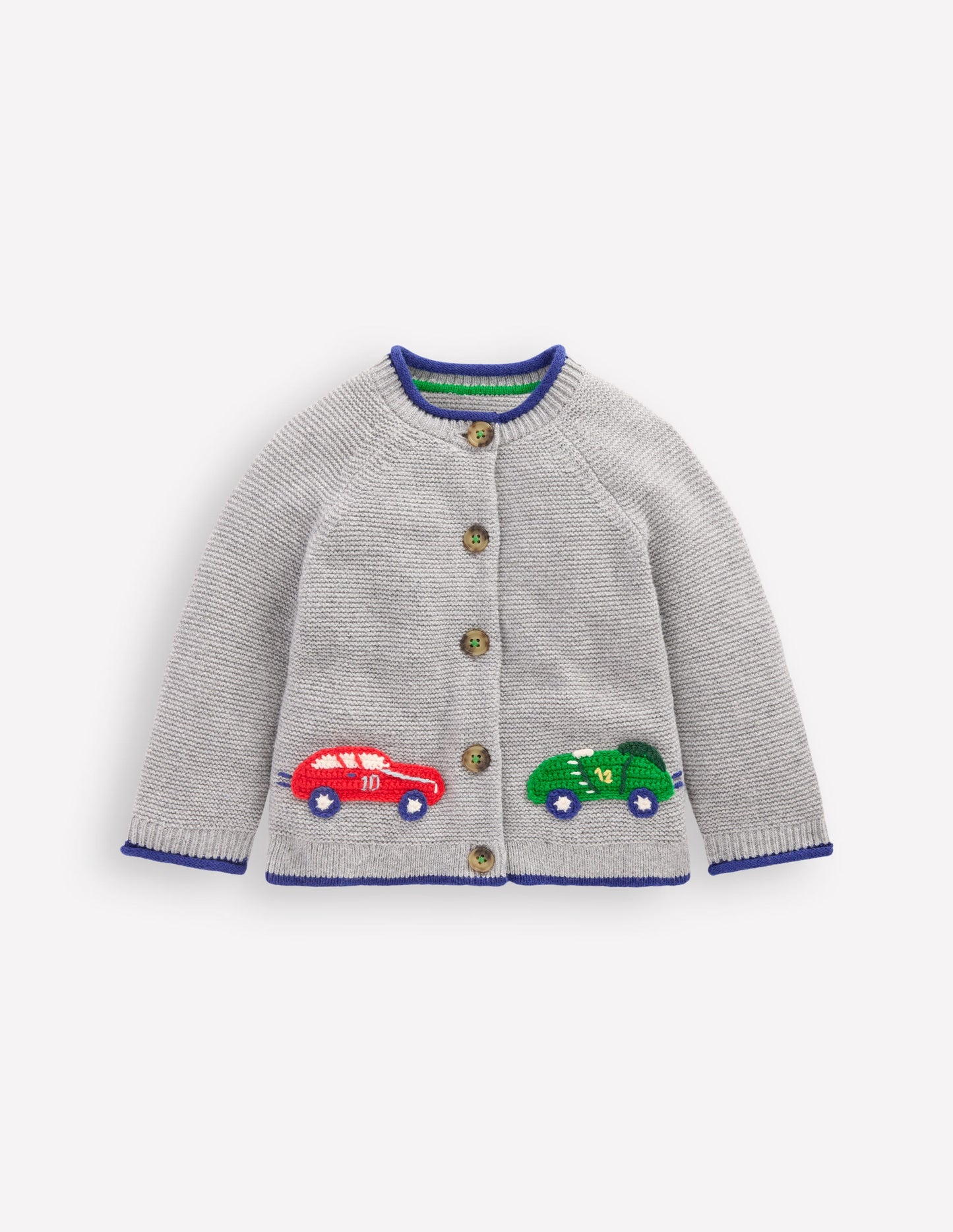 Novelty Logo Cardigan-Grey Marl Cars