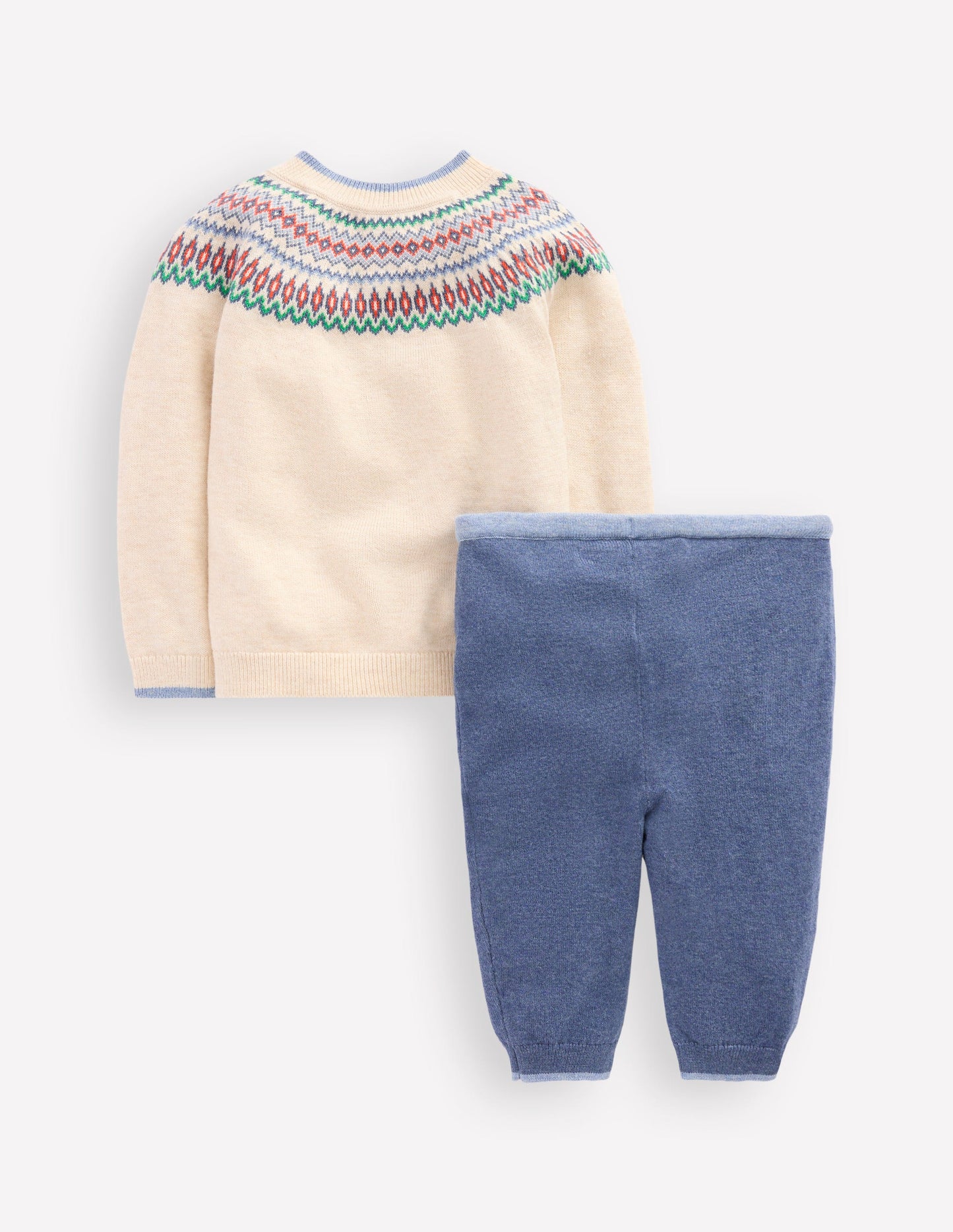 Fair Isle Knitted Play Set-Delft/Oatmeal Fair Isle