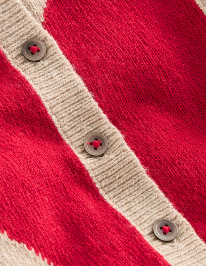 Logo Cardigan-Chinchilla Melange Heart-3