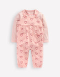 Jersey Overalls Set-Pink Hearts