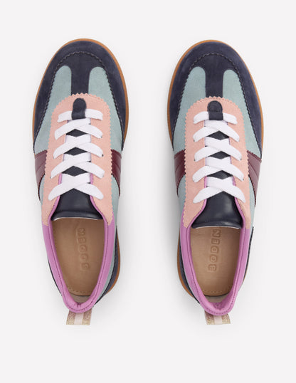 Erin Retro Tennis Trainers-Cord Colourblock-5