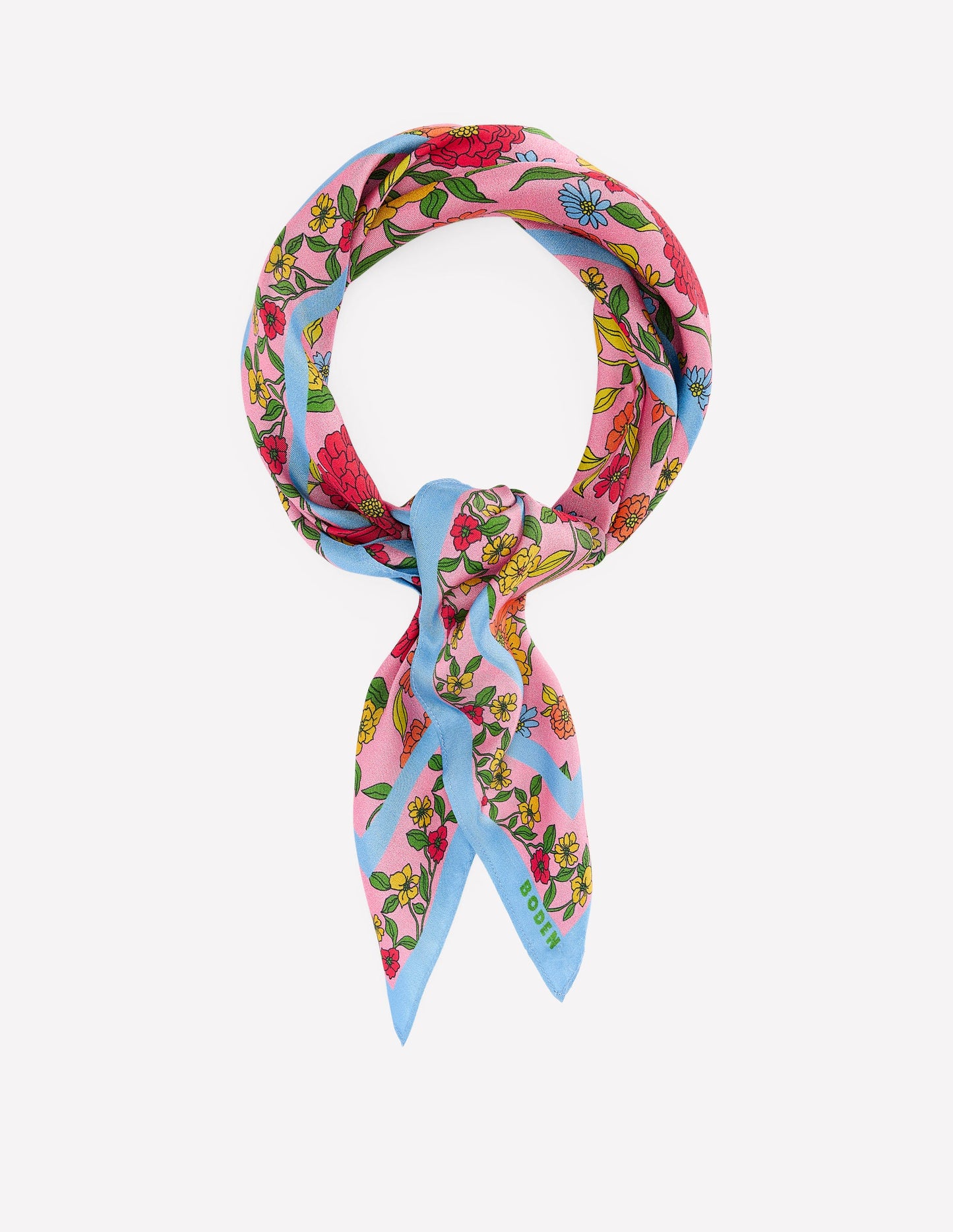 Silk Square Scarf-Multi, Dahlia Trail Scarf