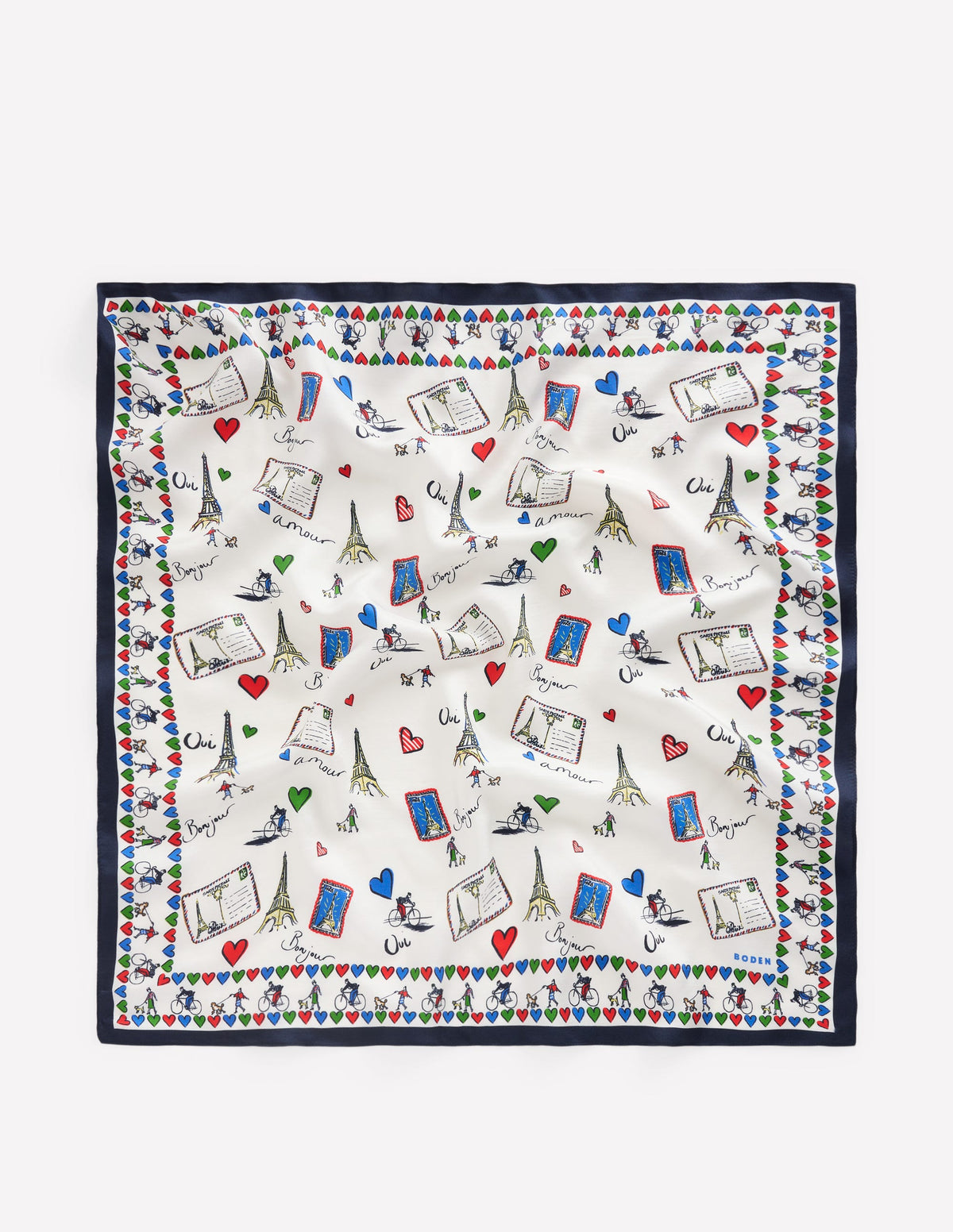 Elisabeth Silk Square Scarf-Postcard - Image 4