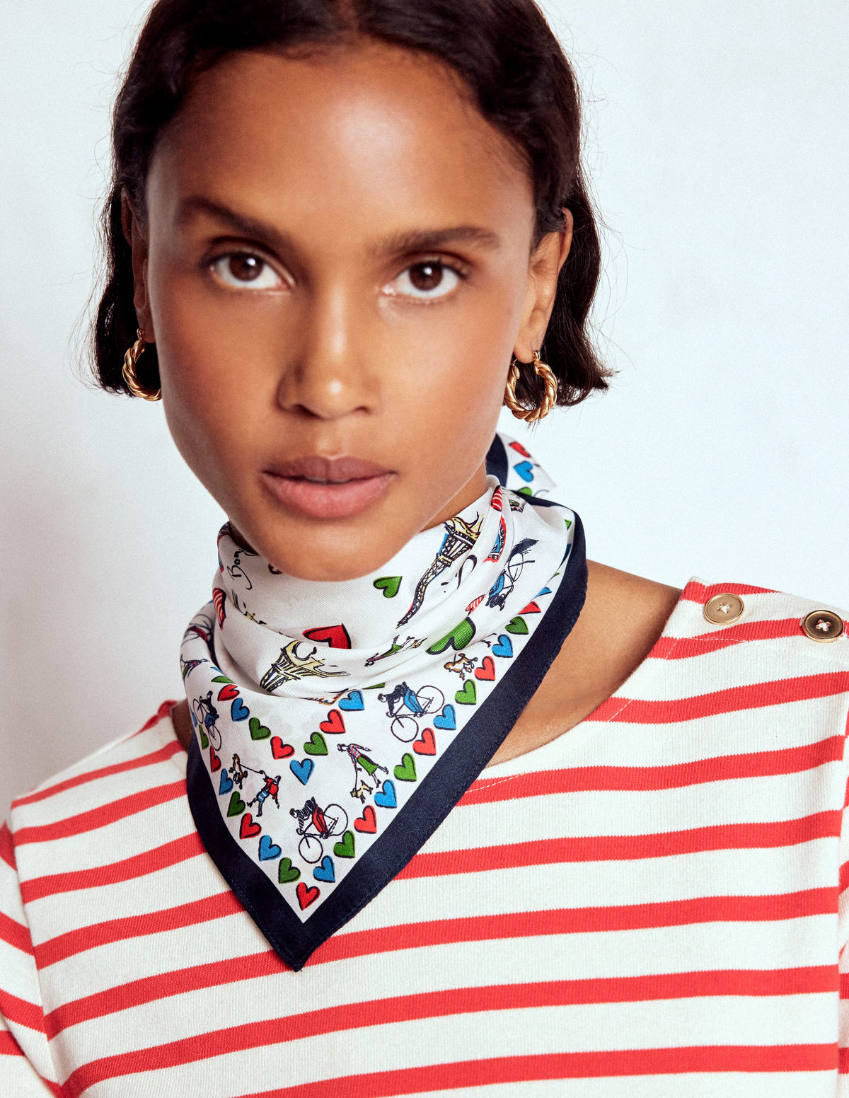 Elisabeth Silk Square Scarf-Postcard - Image 2