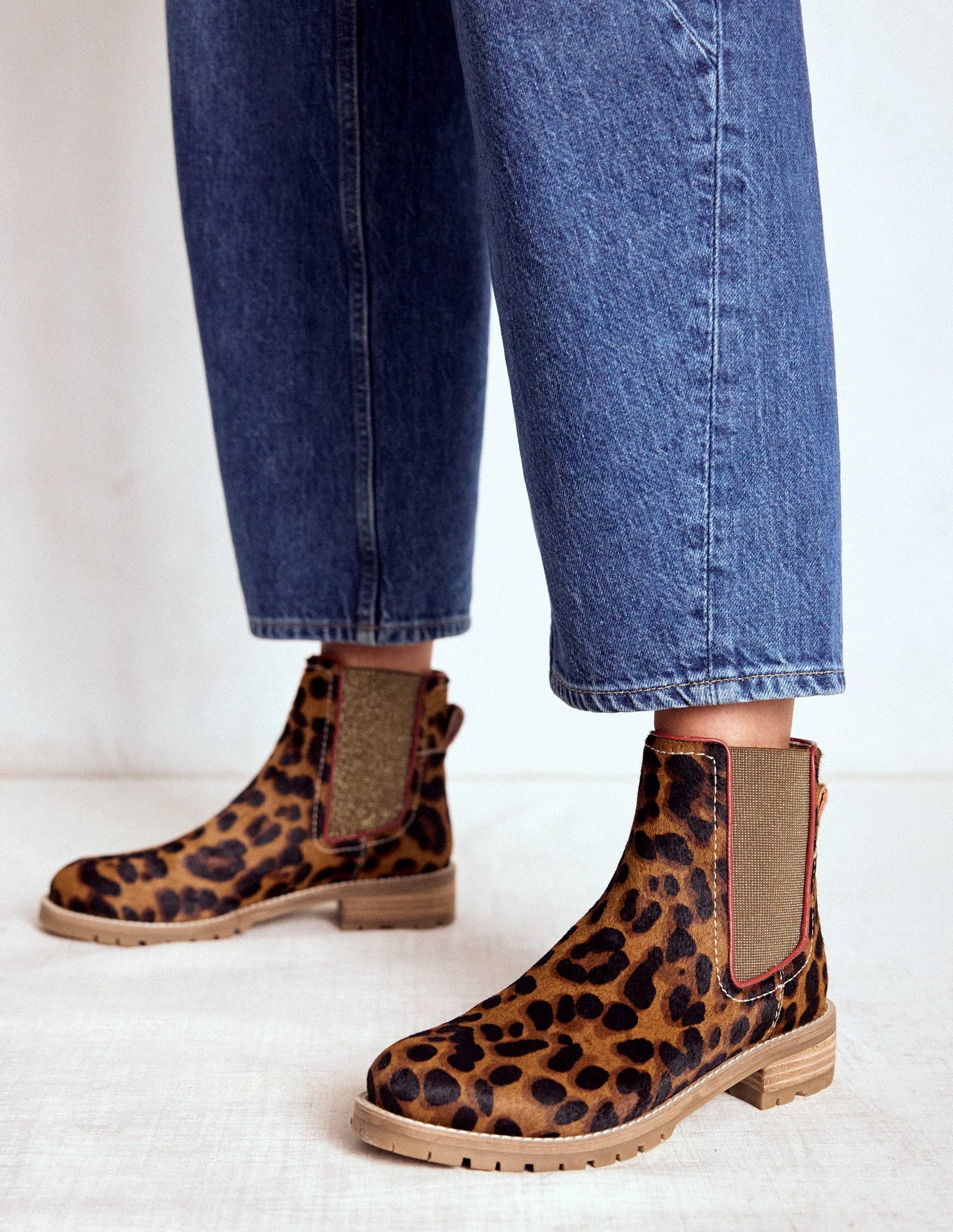 Freya Chelsea Boots-Leopard