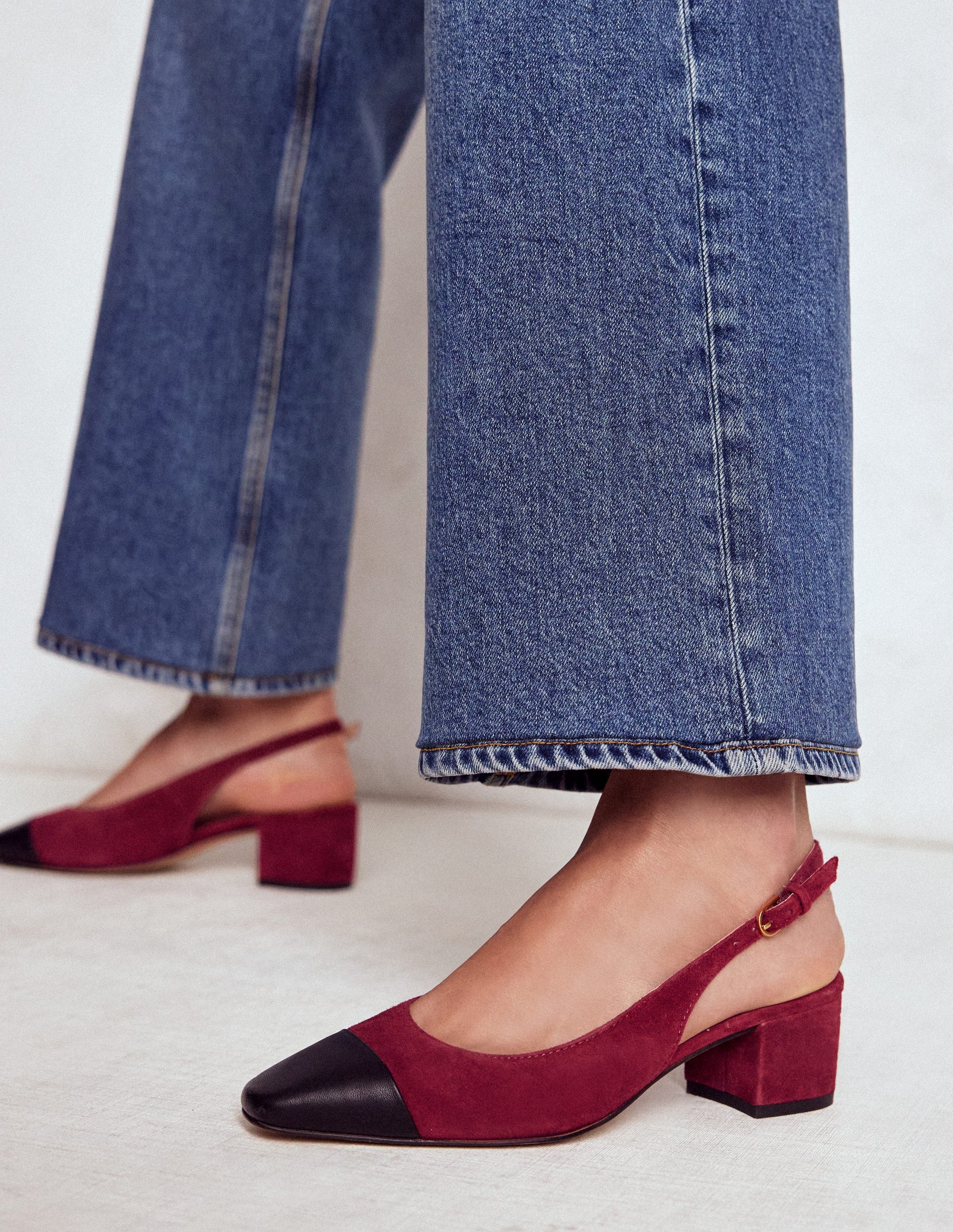 Ailsa Block Heel Slingbacks-Oxblood-2