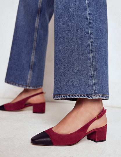 Ailsa Block Heel Slingbacks-Oxblood-2