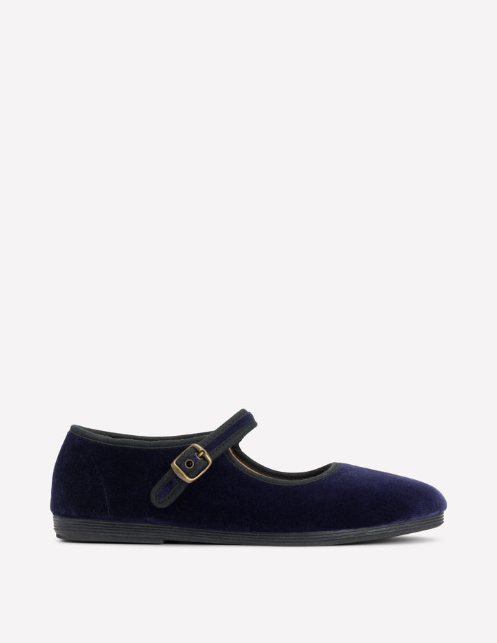 Flexi Mary Jane-Navy Velvet