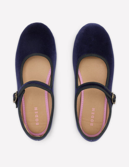 Flexi Mary Jane-Navy Velvet-5