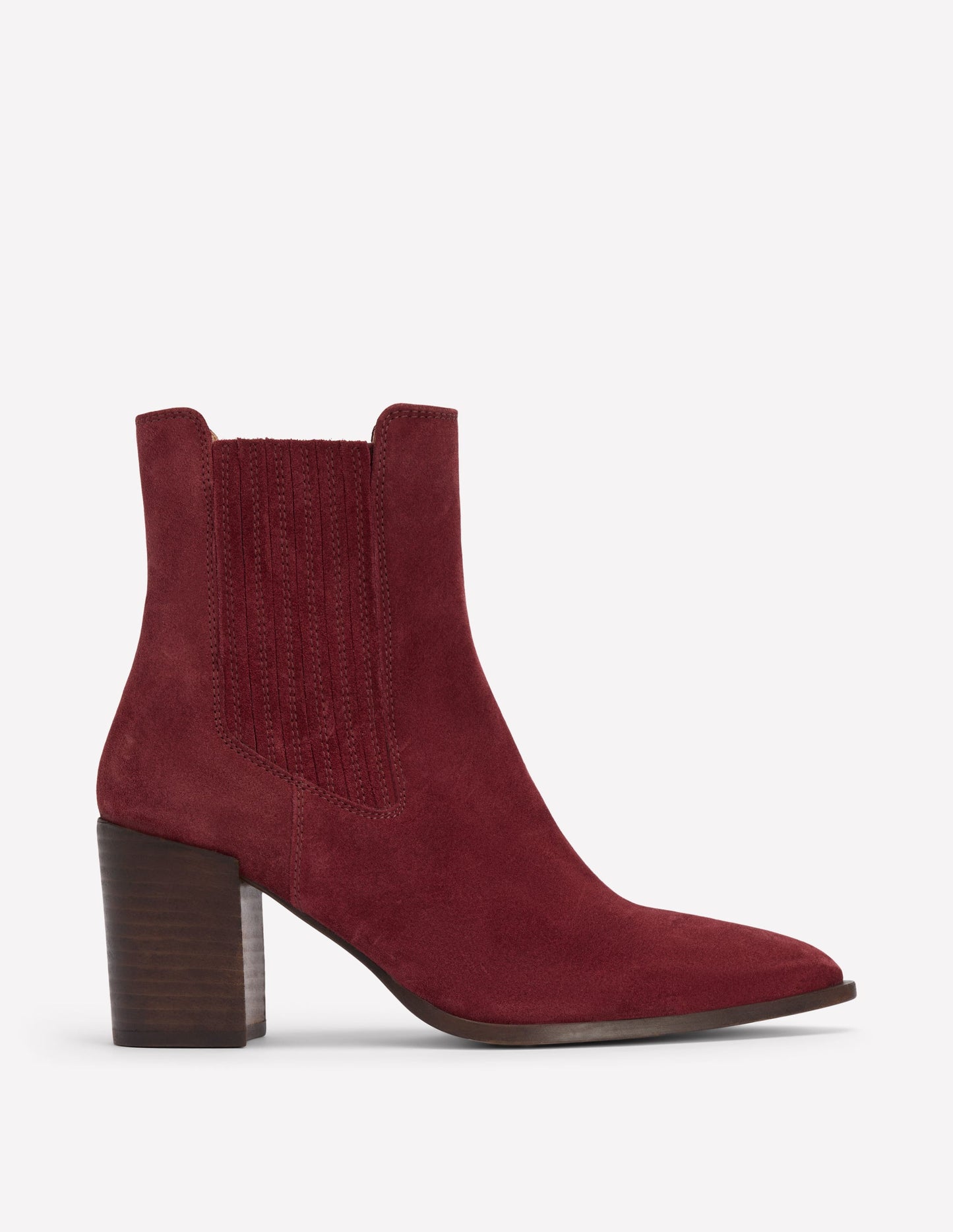 Point Casual Ankle Boots-Oxblood