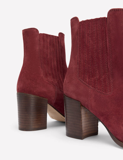 Point Casual Ankle Boots-Oxblood-4
