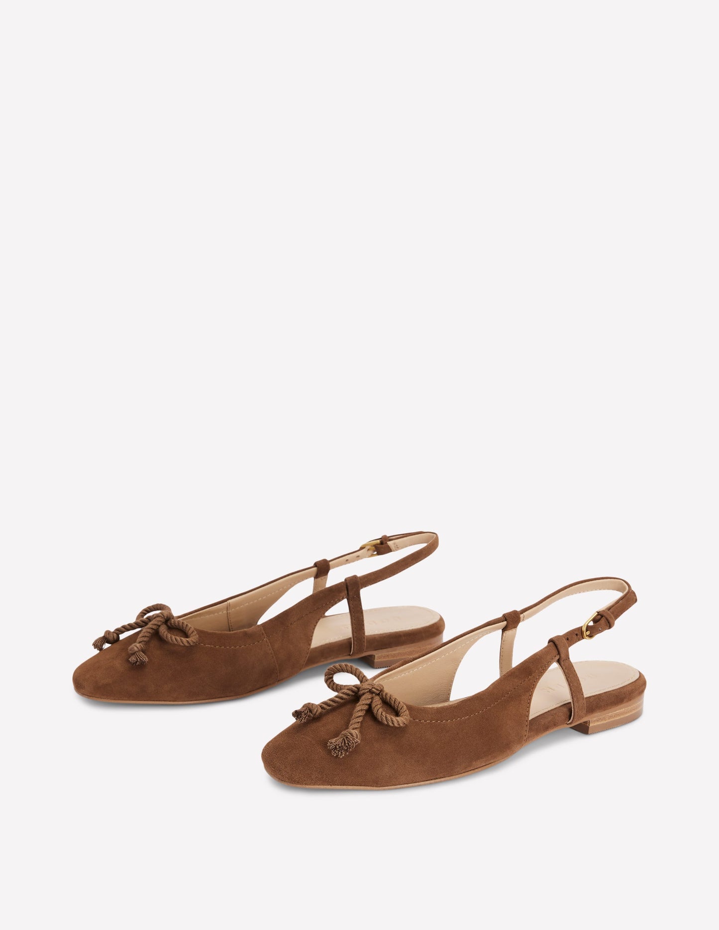 Easy Slingback Flats-Raw Umber