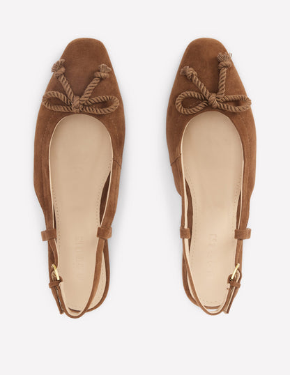 Easy Slingback Flats-Raw Umber-5