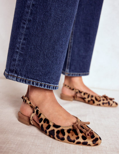 Easy Slingback Flats-Classic Leopard-2