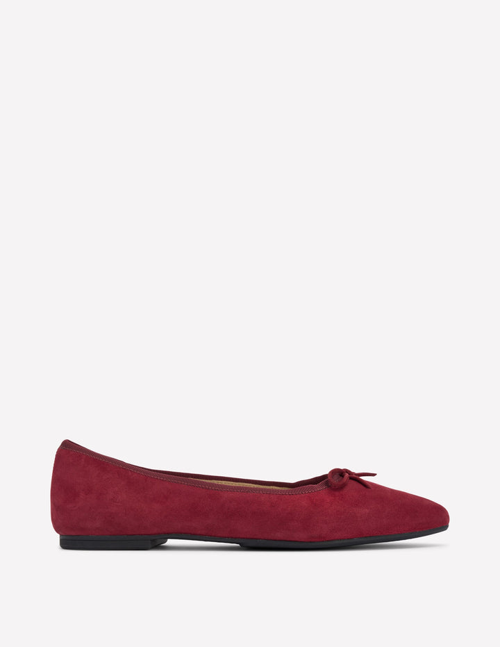 Point Flexi Sole Flats-Oxblood